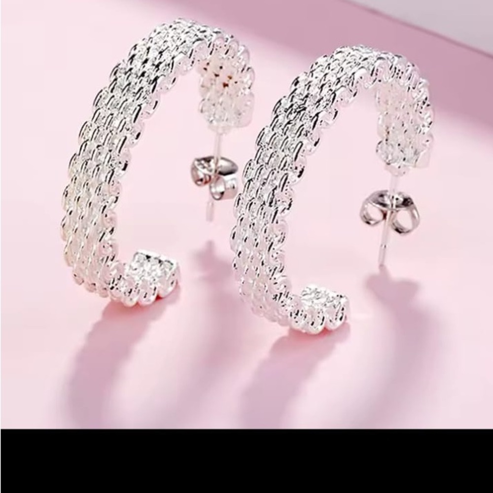 Elegant Silver Hoop Earrings